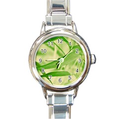 Bamboo Round Italian Charm Watch