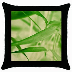 Bamboo Black Throw Pillow Case