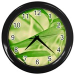 Bamboo Wall Clock (Black) Front