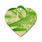 Bamboo Dog Tag Heart (Two Sided) Front