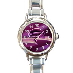 Waterdrop Round Italian Charm Watch by Siebenhuehner