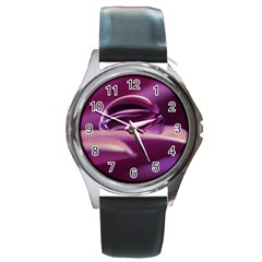 Waterdrop Round Metal Watch (silver Rim) by Siebenhuehner