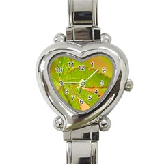 Leaf Heart Italian Charm Watch  by Siebenhuehner