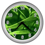 Bamboo Wall Clock (Silver) Front