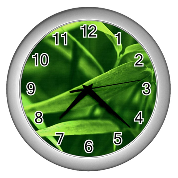 Bamboo Wall Clock (Silver)