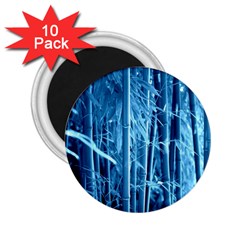 Blue Bamboo 2 25  Button Magnet (10 Pack) by Siebenhuehner