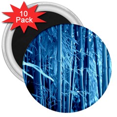 Blue Bamboo 3  Button Magnet (10 Pack) by Siebenhuehner