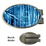 Blue Bamboo Money Clip (Oval) Front