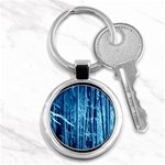 Blue Bamboo Key Chain (Round) Front