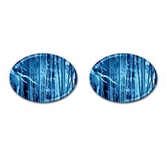 Blue Bamboo Cufflinks (oval) by Siebenhuehner