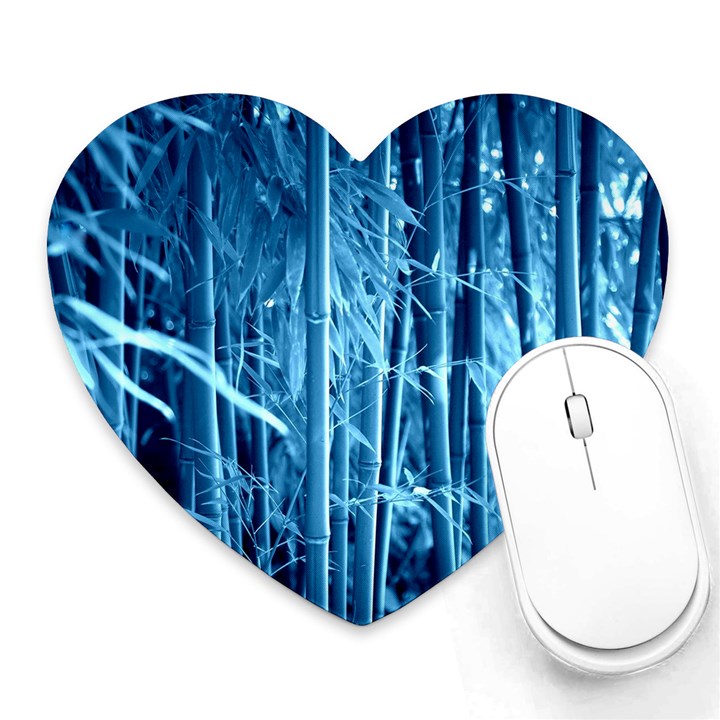 Blue Bamboo Mouse Pad (Heart)