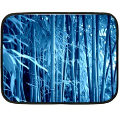 Blue Bamboo Mini Fleece Blanket (two Sided)