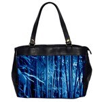 Blue Bamboo Oversize Office Handbag (One Side) Front