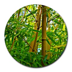 Bamboo 8  Mouse Pad (round) by Siebenhuehner