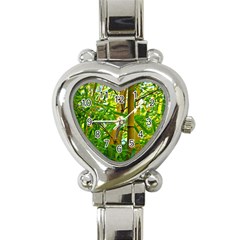 Bamboo Heart Italian Charm Watch 