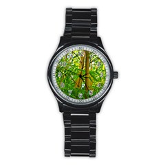 Bamboo Sport Metal Watch (black)