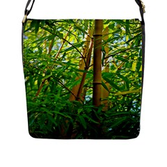 Bamboo Flap Closure Messenger Bag (large)