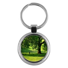 Trees Key Chain (round)