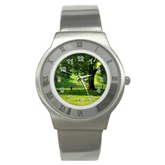 Trees Stainless Steel Watch (unisex)