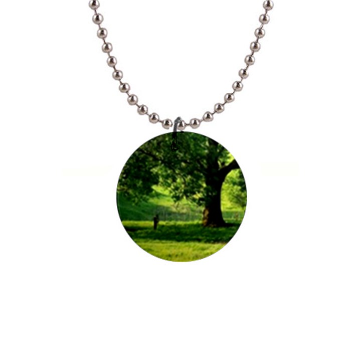 Trees Button Necklace