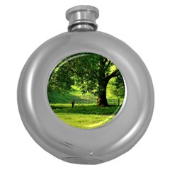 Trees Hip Flask (round) by Siebenhuehner