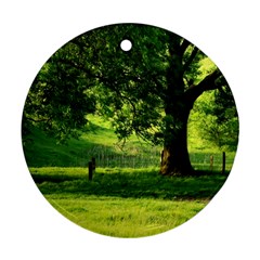 Trees Round Ornament (two Sides) by Siebenhuehner