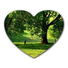 Trees Mouse Pad (heart) by Siebenhuehner