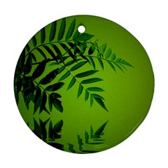 Leaf Round Ornament by Siebenhuehner