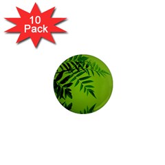 Leaf 1  Mini Button Magnet (10 Pack) by Siebenhuehner