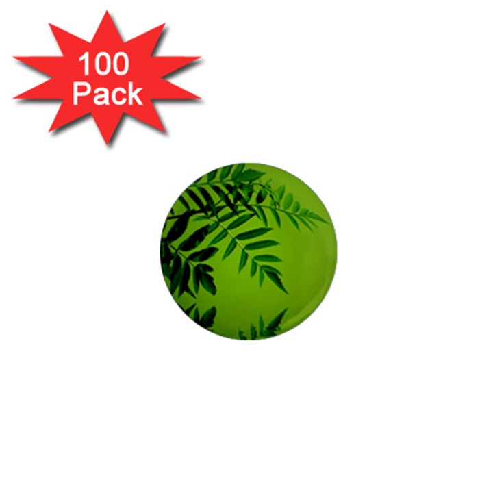 Leaf 1  Mini Button Magnet (100 pack)