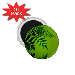 Leaf 1 75  Button Magnet (10 Pack)