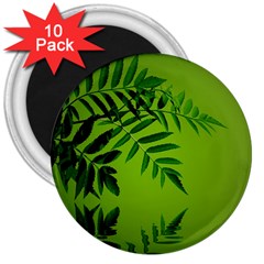 Leaf 3  Button Magnet (10 Pack) by Siebenhuehner