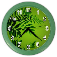 Leaf Wall Clock (color)