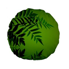 Leaf 15  Premium Round Cushion  by Siebenhuehner