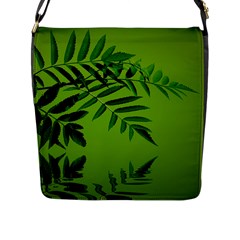 Leaf Flap Closure Messenger Bag (large) by Siebenhuehner