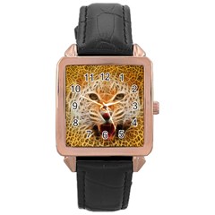 Jaguar Electricfied Rose Gold Leather Watch 