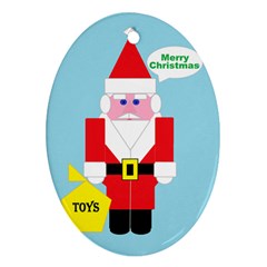 Santa Oval Ornament (two Sides)