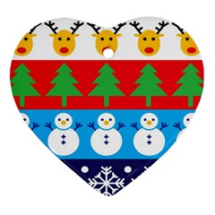 Winter Christmas Heart Ornament (two Sides) by Contest1732468