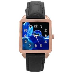 Waterdrop Rose Gold Leather Watch 