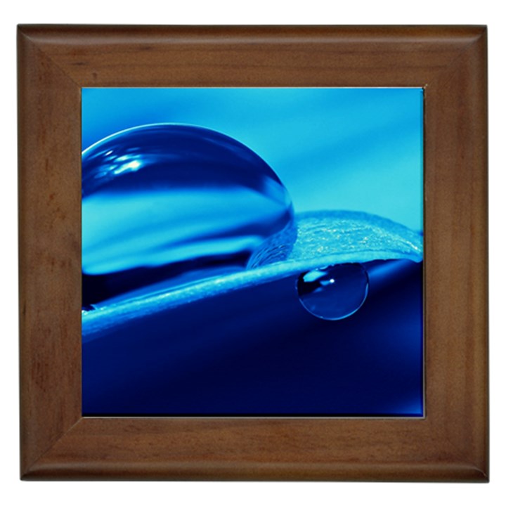 Waterdrops Framed Ceramic Tile