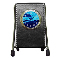 Waterdrops Stationery Holder Clock