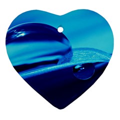 Waterdrops Heart Ornament (two Sides) by Siebenhuehner