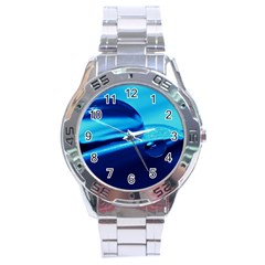 Waterdrops Stainless Steel Watch (men s) by Siebenhuehner