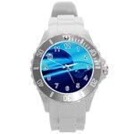 Waterdrops Plastic Sport Watch (Large) Front