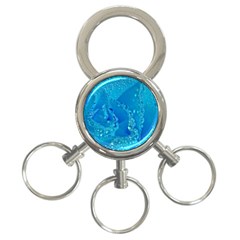 Blue Rose 3-Ring Key Chain