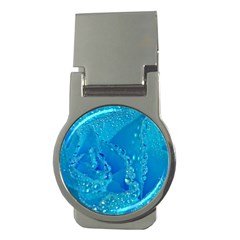 Blue Rose Money Clip (Round)