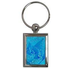 Blue Rose Key Chain (Rectangle)