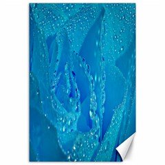 Blue Rose Canvas 24  x 36  (Unframed)