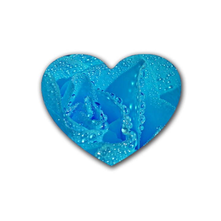 Blue Rose Drink Coasters (Heart)