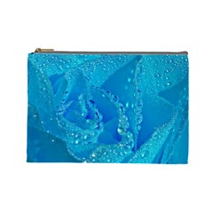 Blue Rose Cosmetic Bag (Large)